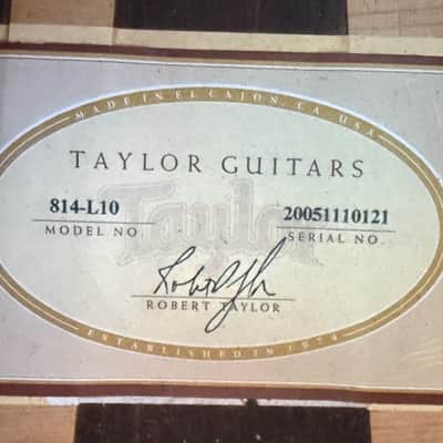 Taylor 814-L10 Cocobolo 2005 - stunning Cocobolo special run perfect pro player guitar ! image 10