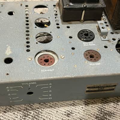 RCA MI-12211-B vintage tube amplifier project PA bridging amp PT 1010 VCT 6L6 PP image 4