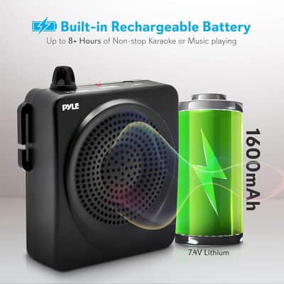 Portable PA Speaker and Voice Amplifier: Compact Waistband with Rechargeable Battery, Includes Headset Microphone & 3.5mm Aux Jack - Ideal for Tour Guides, Teachers, and Meetings image 3