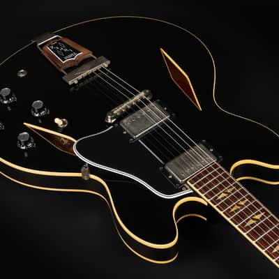 2021 Gibson Custom Shop '64 Trini Lopez Standard Reissue ES-335 - Ebony VOS | USA Semi-Hollow Vintage Diamond F Holes Firebird Headstock | CoA OHSC image 8