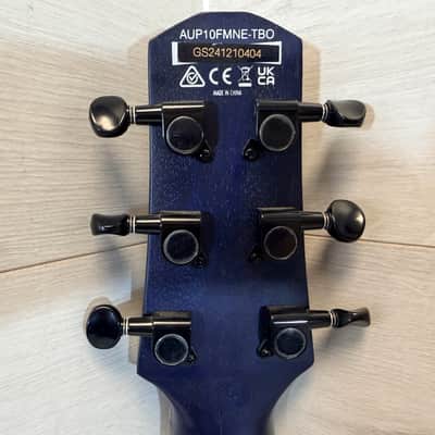 Ibanez AUP10FMNE-TBO 6-String Tenor Acoustic Electric Ukulele Blue w/ Bag 2024 image 11