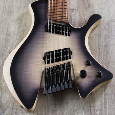 Skervesen Shoggie Singlecut 7-String Headless Guitar Fanned Fret Black Burst image 7