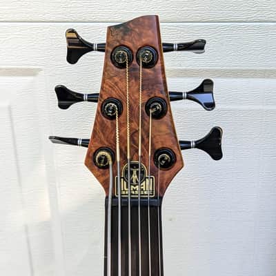 HUMAN BASE Germany Jonas Fretless 6-String Bass - Exhibition Grade Walnut Burl, AAA Flame Maple! image 8