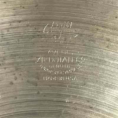 Zildjian 14" hi hat top cymbal vintage image 8