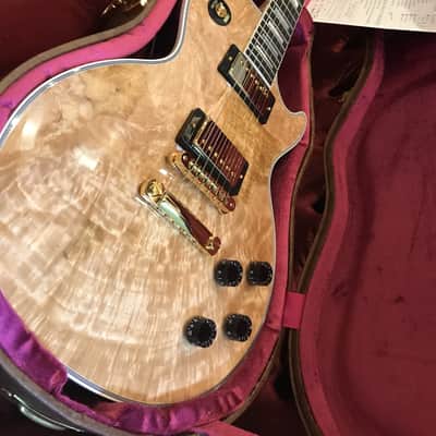 Gibson Custom Shop Les Paul Custom Burl Maple Limited Edition Electric Guitar Natural image 15