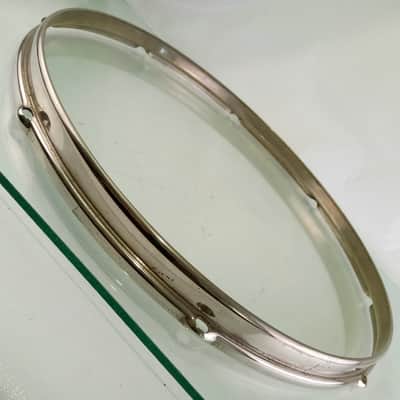Slingerland 16" BRASS Stick-Saver Floor Tom Drum Batter Rim/Hoop NOB Nickel 8Lug image 2