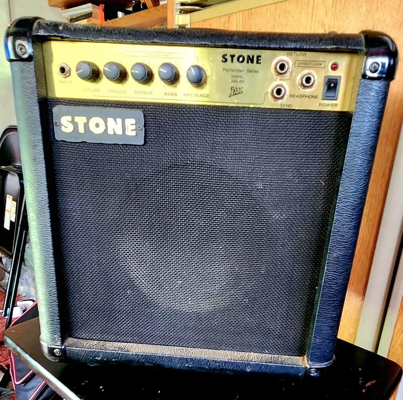 Stone Performer SBA-20 Bass Guitar Amplifier 2005 - Present Black & Gold! SICK BASS PRACTICE AMP!! WORKS PERFECT!! image 1