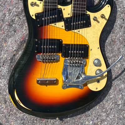 Mosrite Joe Maphis Model 1966 - Double Neck 6/12 Sunburst image 1