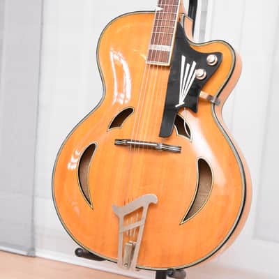 Hemosch  Erich Dölling – RARE 1950s Master Luthier GDR East German Archtop Migma Jazz Guitar image 2