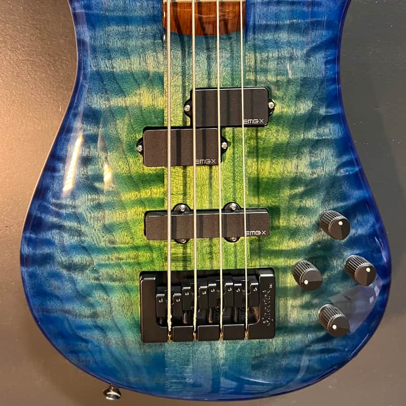 Spector NS2 4 string Blue / Green Burst