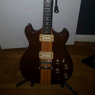 Vintage Midco Lotus L-1000 Electric Guitar Double Cutaway Two Tone  White Ash & Walnut Neck Thru Body FREE SHIPPING!! image 1