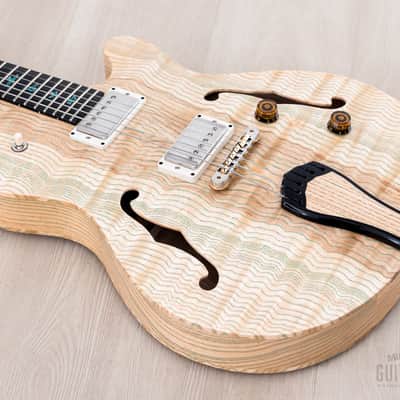 2023 Paul Reed Smith Private Stock Singlecut Archtop Natural w/ Green Grainfill, Case & Tags image 10