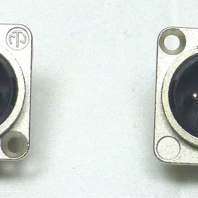 (2) Two Original NEUTRIK NC3MD-L-1 Male 3 Pin XLR Chassis Mount Connector. image 1