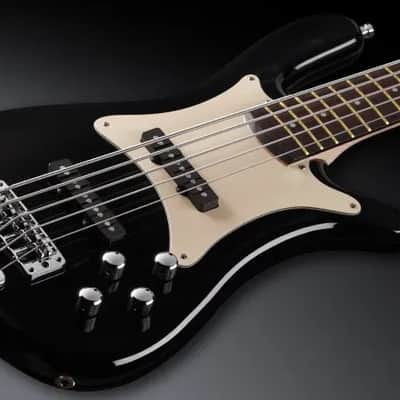Warwick Teambuilt Pro Series Streamer CV, 5-String - Solid Black High Polish image 1