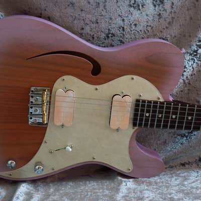 GB Liuteria Traditional Tele semi hollow purple walnut image 5