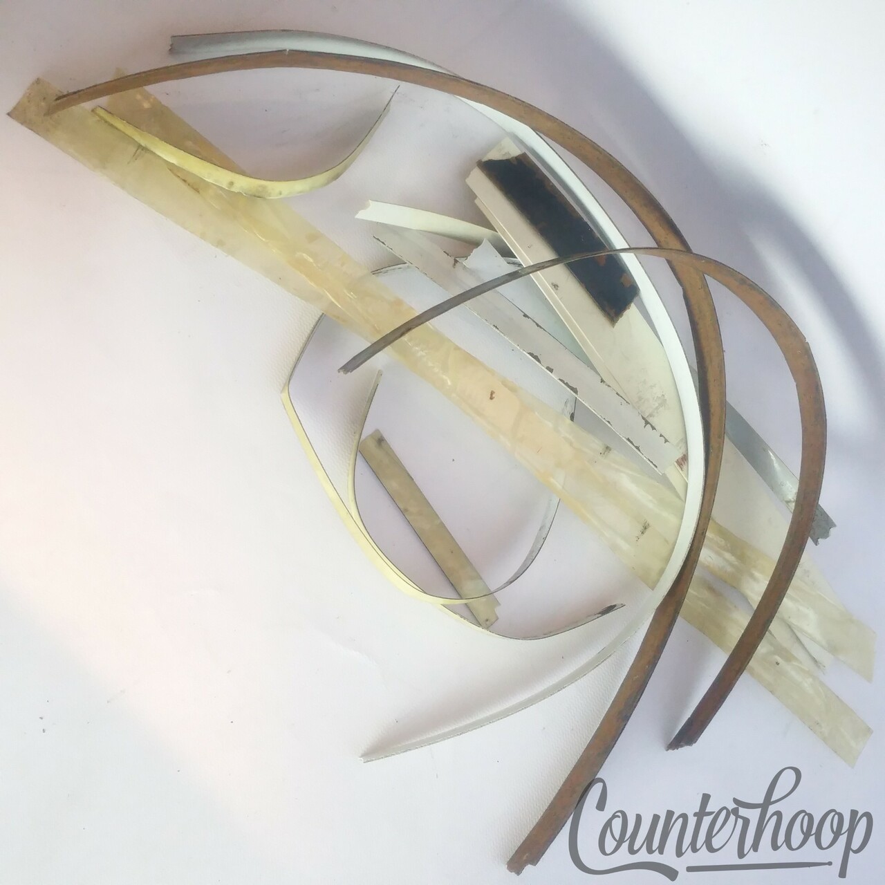 Bass Drum Inlay Wrap Misc.Parts Lot Vintage 50s-60s WMP,20s Silver Glass Ludwig+ — main photograph