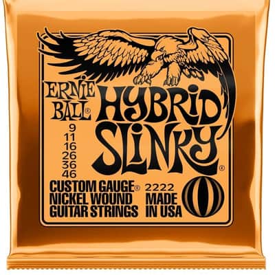 Single Pack Ernie Ball 3222 Hybrid Slinky Nickel Wound Electric Guitar Strings image 1