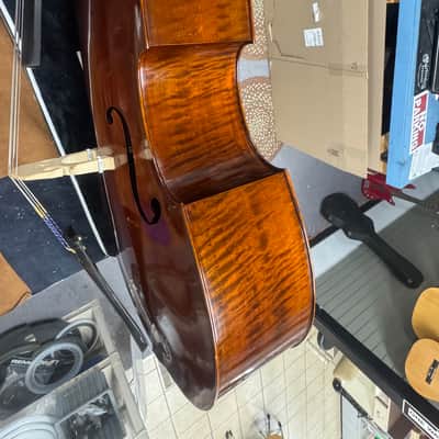 Encore. 3/4 Upright Double Bass.(2011)(Spruce/Flamed Maple)(Carry Bag) image 7