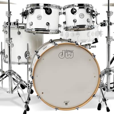 DW Design Series 8x10/9x12/14x16/18x22" 4pc Shell Pack , Gloss White image 1