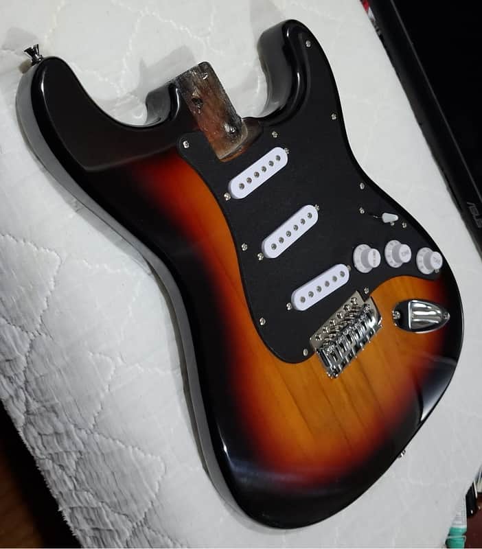 Stratocaster Body Fully Loaded Sunburst w/neck plate + Extras image 1