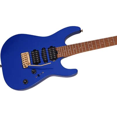 Immagine Charvel Pro-Mod DK24 HSH 2PT CM Electric Guitar, Caramelized Maple Fingerboard, Mystic Blue - 6