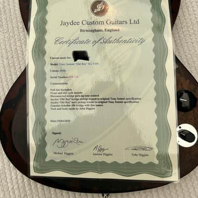 2025 Tony Iommi Black Sabbath John Diggins OLD BOY SG RELIC NEW guitar RARE image 13