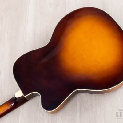1961 Kay K5965 Pro Howlin' Wolf Vintage Hollowbody Bass Guitar Sunburst, 100% Original w/ Case, K162 image 16