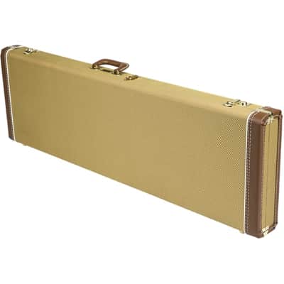 G&G Deluxe Precision Bass Hardshell Case Tweed with Red Poodle Plush Interior image 2