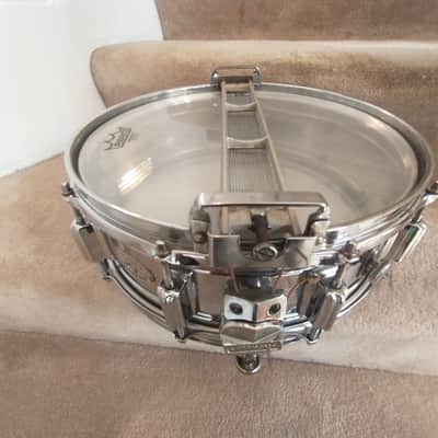 Rogers Vintage 7 line Dynasonic chrome over brass snare drum 1963/64 Cleveland SN 5244! image 15