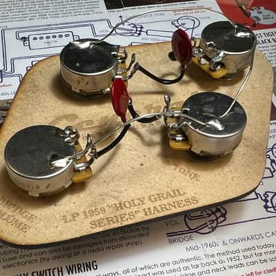 General Vintage Tone 1970s Les Paul ®️ Harness GVT NOS Custom made CTS pots / GVT Red dime capacitors - Aged image 8