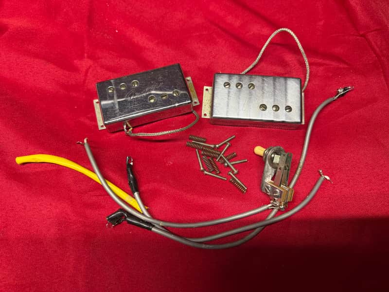 1974 Fender Wide Range Pickups Pair - wiring and switch image 1