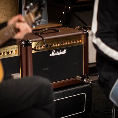 Marshall AS50D 50-Watt 2x8" - 2-Channel Acoustic Combo Guitar Amplifier - Brown image 3