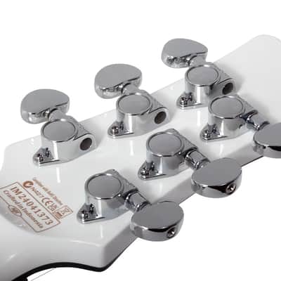 Schecter Stargazer-6 Electric Guitar. Left Handed Gloss White image 11