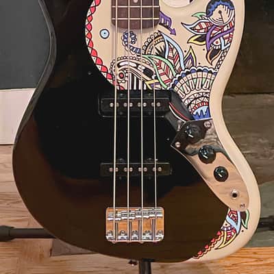 Fender Squier Jazz Bass 4-string Bass Guitar - Unique Custom Yin-Yang Design image 1