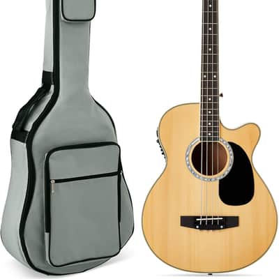 Full Size 4 String Acoustic Electric Bass Guitar Fretted Bass Guitar image 8