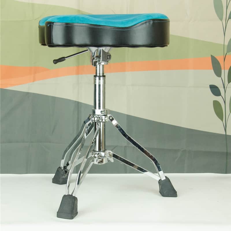 Immagine Used TAMA 1st Chair Glide Rider HYDRAULIX Drum Throne With Cloth Top Seat, Blue - 1