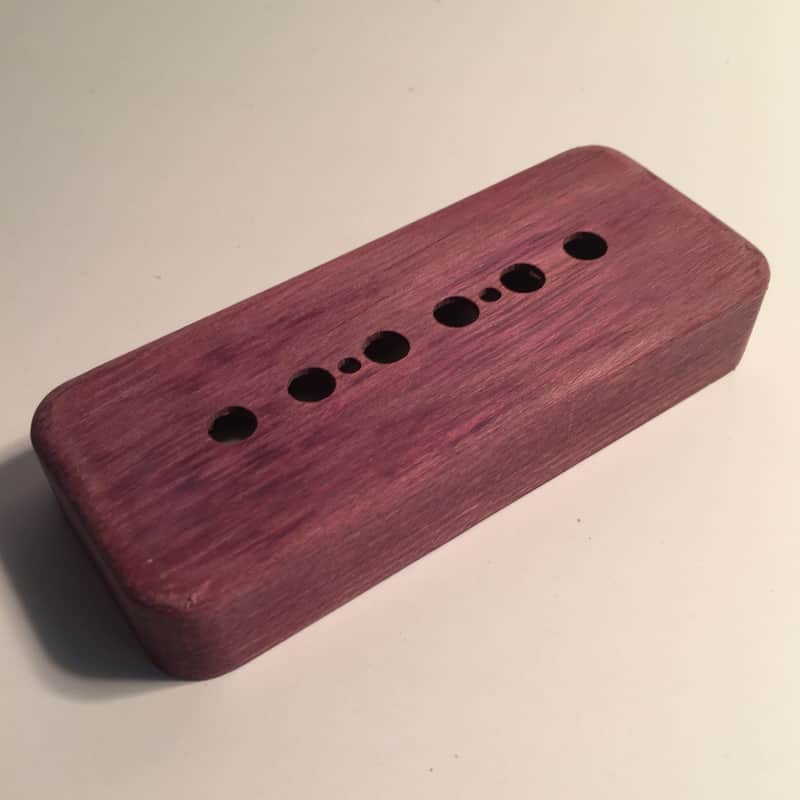 Guilford Purpleheart P-90 Pickup Cover fits Seymour Duncan/PRS and others - 1 Cover Natural Wood image 1