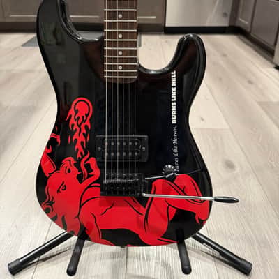 Fireball whiskey Stratocaster Strat 2010 - Black image 2