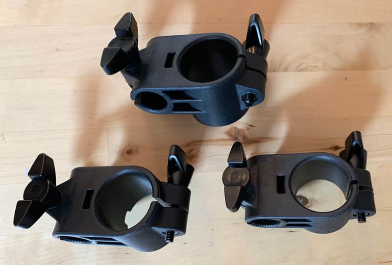 NEW- 3X Alesis SURGE/COMMAND Electronic Drum Rack Mount Clamps - 1.5 Inch - 102370013-A Black image 1