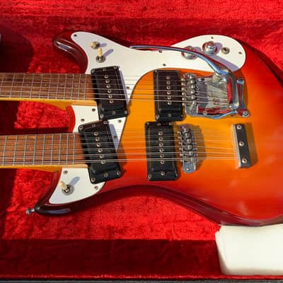 Mosrite Joe Maphis Double Neck Mark XVIII 1966 - Custom Sunburst image 7