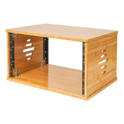 STBR-6U | DIY 6U Solid Carbonized Bamboo Studio Rack w/ 14.2" Depth, Ventilation for Recording Room, PA/DJ Equipment, Home Audio image 3