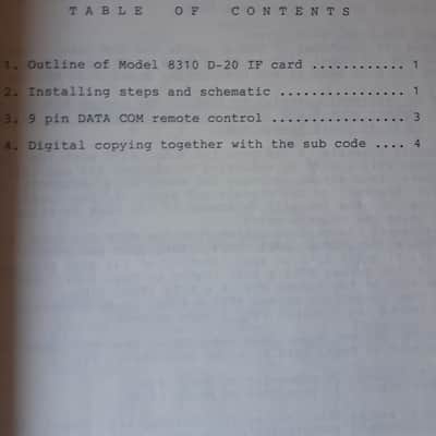 Owner's Manual for Fostex D-20 Digital Master Recorder & Model 8310 IF Card 1989 image 11
