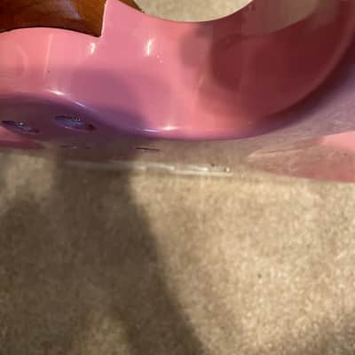 Harley Benton Fusion-III SSH Pink flame roasted neck image 5
