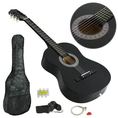 38" Acoustic Guitar Full Size W/Case, Strap, Tuner & Pick Gift to Kids Student image 1