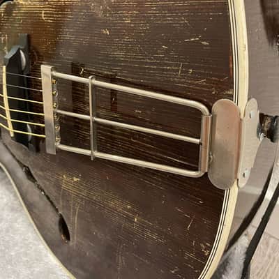 Juwel Vintage Archtop Guitar From 1950 Walnut Brown image 17