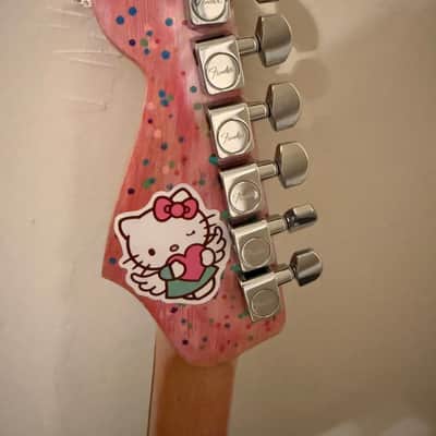 Fender Stratocaster MIM 2004-2008 - hello kitty Stickered image 3
