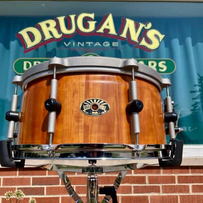 Bison Volcano 7x14-15 Multi-Diameter Snare Drum Black Walnut Stave Shell image 2