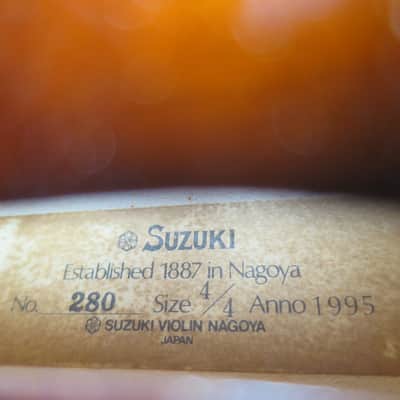Suzuki Violin No. 280 (Intermediate) 4/4, Nagoya, Japan - Full Outfit - Excellent! image 2