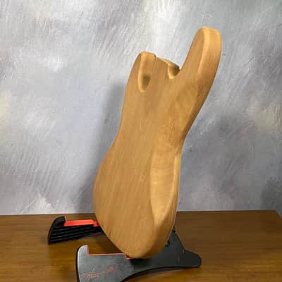 High end Offset bass body NOS unique figure Curly Maple Top solid one-piece True Brazilian Mahogany Back Unfinished Front Routed Luthier Supply R39 image 4