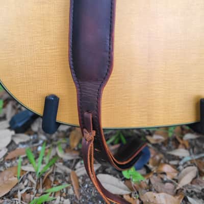The Swamp Shadow™ Handcrafted Full-Grain Leather Guitar Strap with Genuine Louisiana Alligator image 3